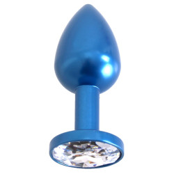 Kiotos Plug bijou en Alu Gem Light 6 x 2.8 cm Bleu